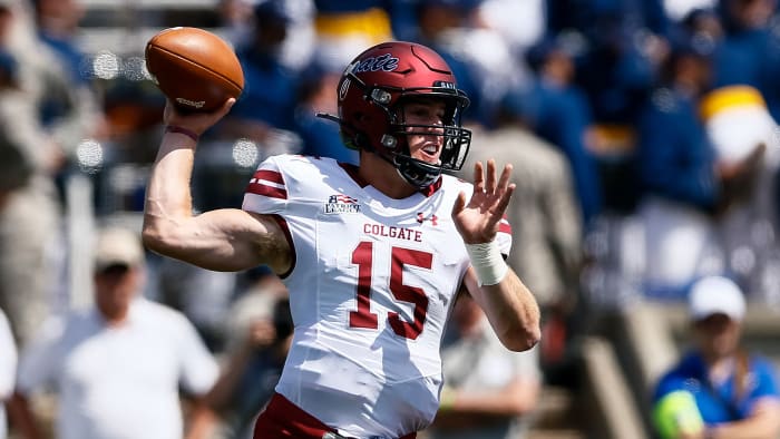 Colgate football quarterback Grant Breneman